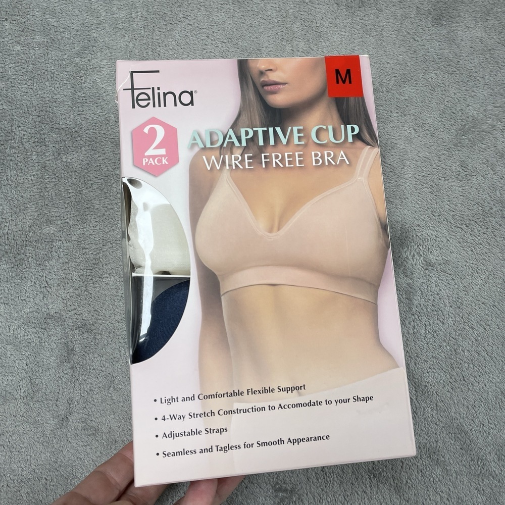 Felina Womens M Adaptive Cup Wire Free Bra d1372